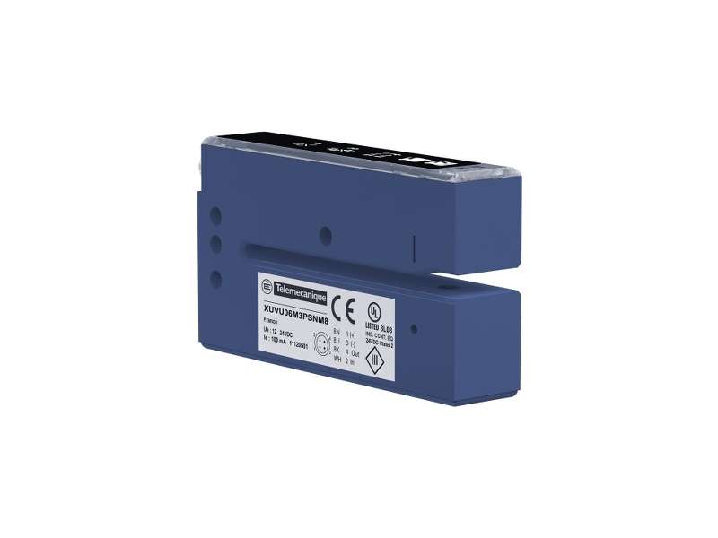 Schneider Electric Ultrazvučni senzor za etikete viljuškasti 60x3 - 12..24 V DC - PNP/NPN NO/NC M8;XUVU06M3KSNM8