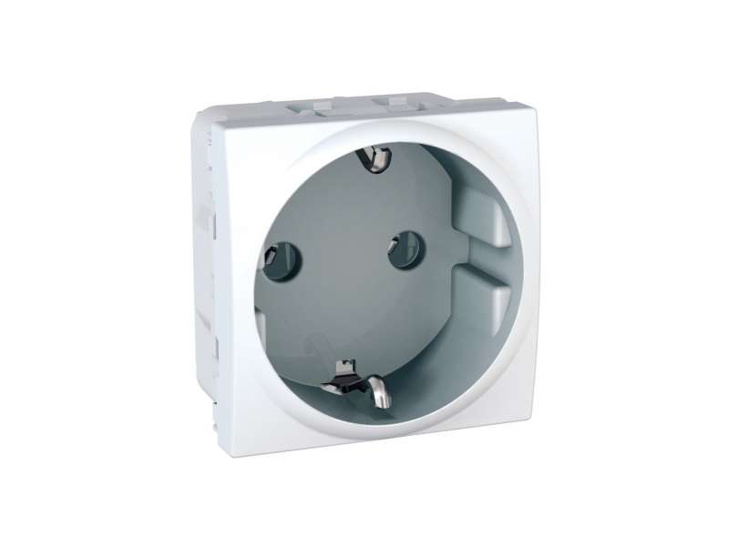 Schneider Electric Unica - 1 utičnica - 2P+E, šuko - 2 m - bela;MGU3.036.18