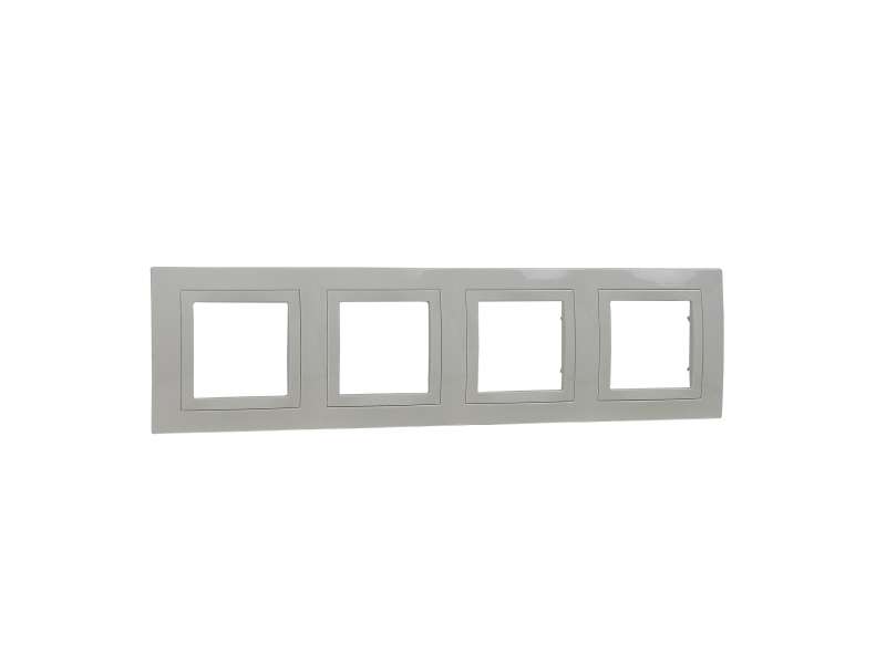 Schneider Electric Unica Basic - dekorativni ram - četvorostruki, H71 - krem/krem;MGU2.008.25