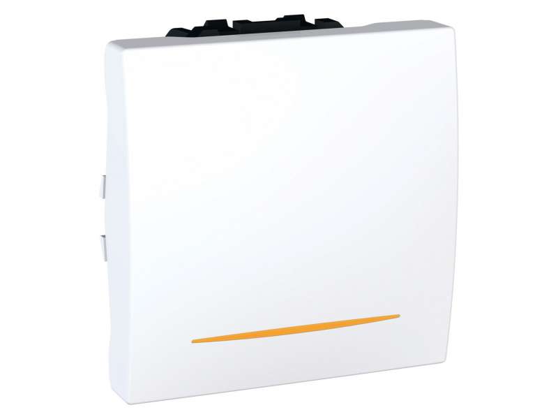 Schneider Electric Unica - dvopolni prekidač - 16 AX 250 VAC - 2 m - indikator - beli;MGU3.262.18S