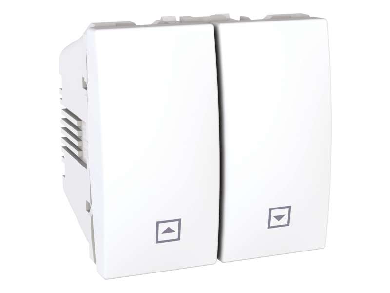 Schneider Electric Unica - prekidač za roletne - 10 A, 250 VAC - 2 m - beli;MGU3.208.18