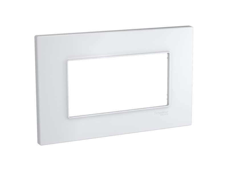 Schneider Electric Unica Quadro - dekorativni ram - 4 modula - beli;MGU2.804.18