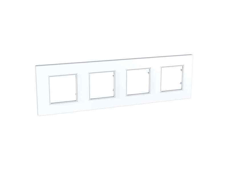 Schneider Electric Unica Quadro - dekorativni ram - četvorostruki, H71/V71 - beli;MGU2.708.18