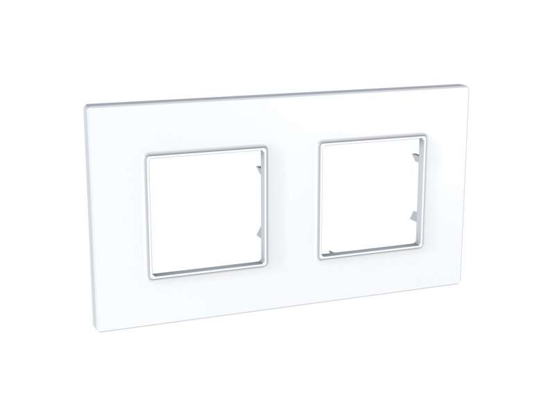 Schneider Electric Unica Quadro - dekorativni ram - dvostruki, H71/V71 - beli;MGU2.704.18