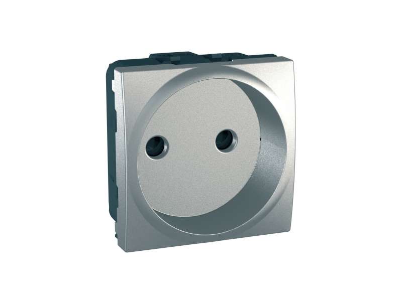 Schneider Electric Unica Top/Class - 1 utičnica - 2P, zaštita, evropski standard - 2 m - aluminijum;MGU3.033.30