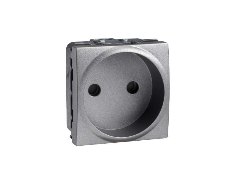 Schneider Electric Unica Top/Class - 1 utičnica - 2P, zaštita, evropski standard - 2 m -grafit;MGU3.033.12