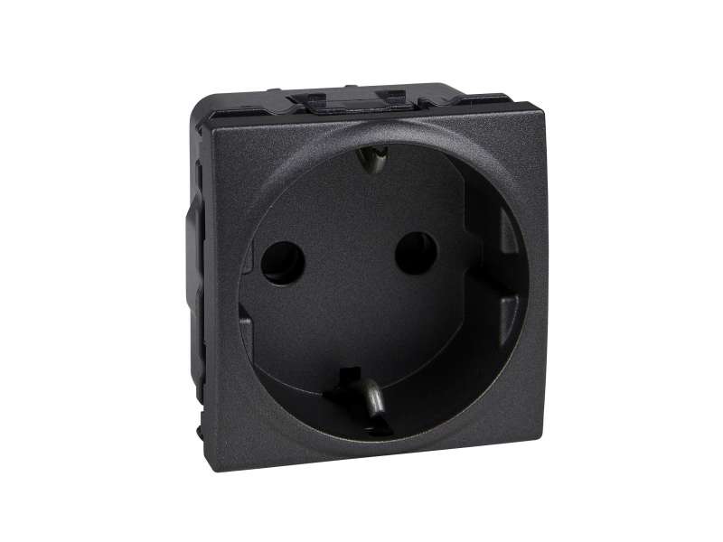 Schneider Electric Unica Top/Class - 1 utičnica - 2P+E, zaštita, DE - 2 m -grafit;MGU3.037.12
