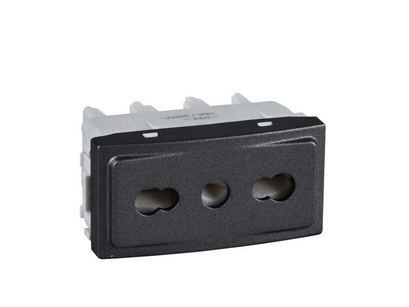 Schneider Electric Unica Top/Class - 1 utičnica - 2P+E, zaštita, italijanski standard - 1 m -grafit;MGU3.023.12