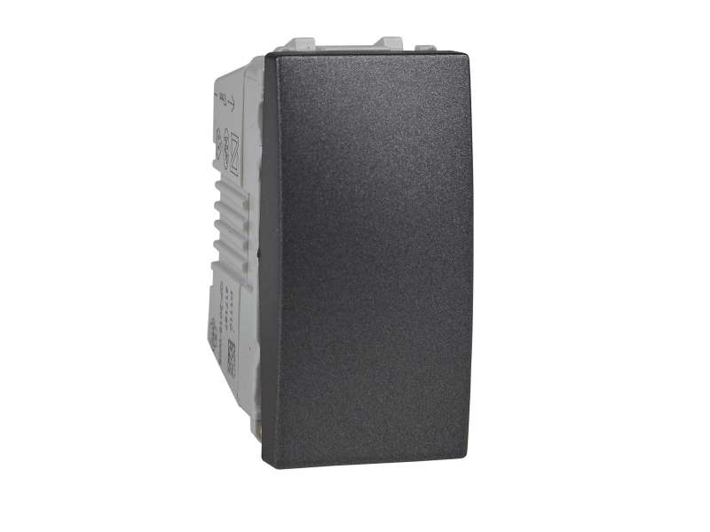 Schneider Electric Unica Top/Class - jednopolni prekidač - 10 AX 250 VAC - 1 m - grafit;MGU3.101.12