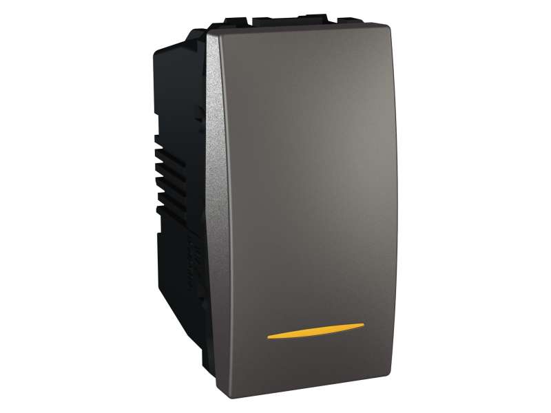Schneider Electric Unica Top/Class - jednopolni prekidač - 16 AX 250 VAC - 1 m - grafit;MGU3.161.12S