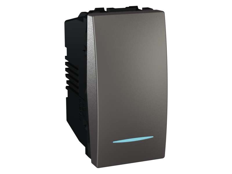 Schneider Electric Unica Top/Class - naizmenični prekidač - 16 AX 250 VAC - 1 m - grafit;MGU3.163.12N