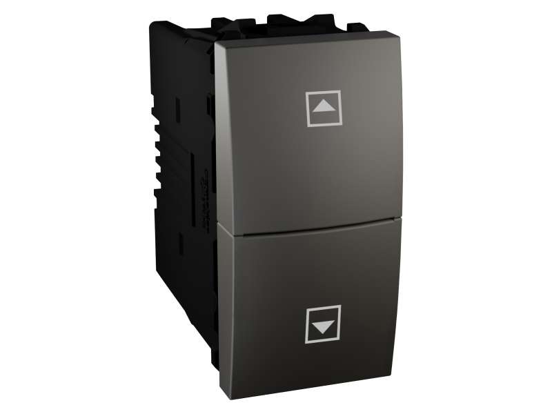 Schneider Electric Unica Top/Class - taster za roletne - 10 A, 250 VAC - 1 m -grafit;MGU3.107T.12