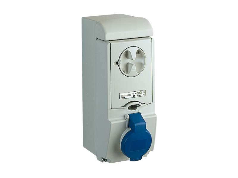 Schneider Electric Unika utičnica sa blokadom - 16 A - 2P + E - 200...250 V AC - IP44 - nadzidna ; 83131