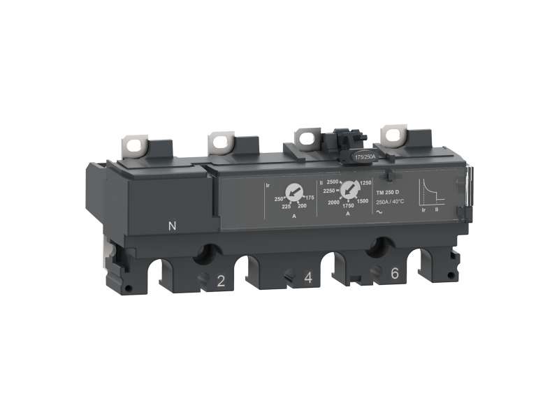 Schneider Electric Zaštitna jedinica TM80D, ComPacT NSX100/160/250, 4P 4D (nula potpuno zaštićena), termomagnetna zaštita, 80A; C104TM080