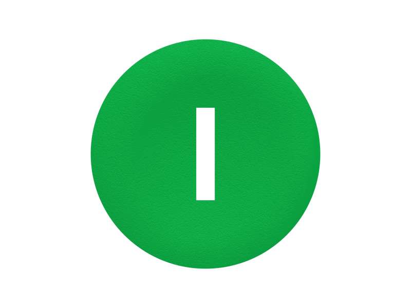 Schneider Electric Zelena kapica sa oznakom ''I'' za okrugli taster Ø22;ZBA331