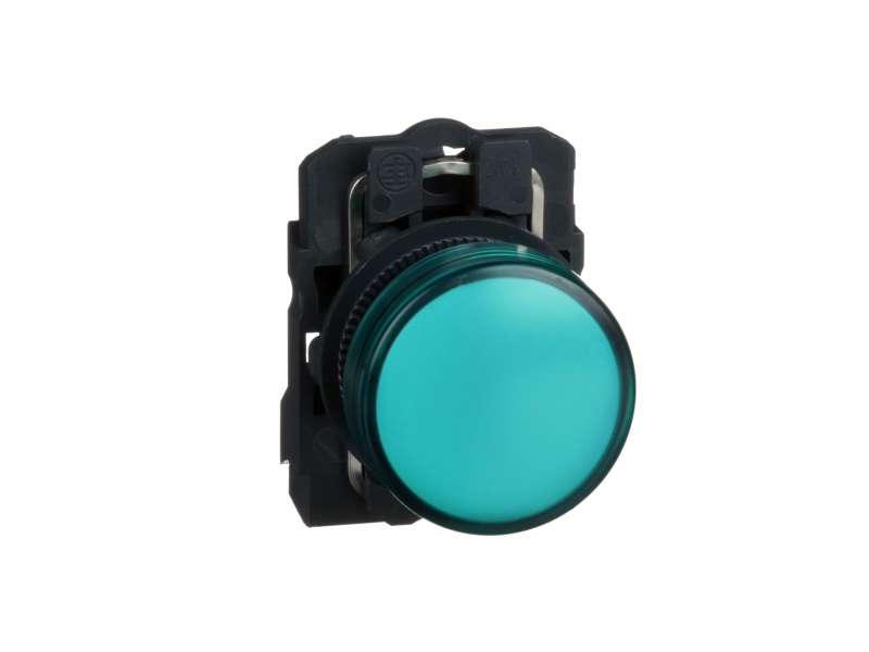 Schneider Electric Zelena kompletna signalna lampica Ø22 ravna sočiva sa integrisanim LED 110…120V;XB5AVG3