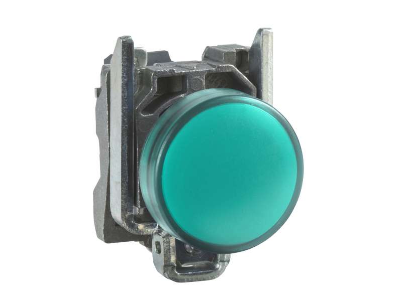 Schneider Electric Zelena kompletna signalna lampica Ø22 ravna sočiva sa integrisanim LED 230..240V;XB4BVM3