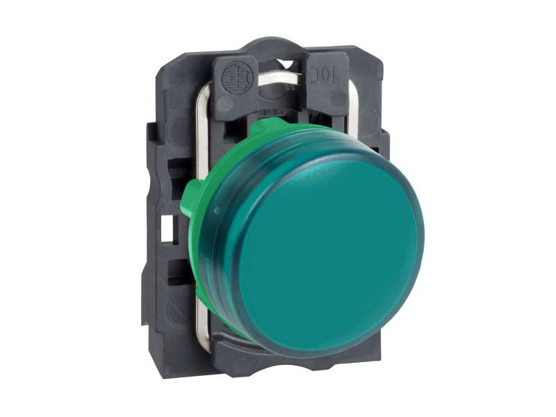 Schneider Electric Zelena kompletna signalna lampica Ø22 ravna sočiva sa integrisanim LED 230..240V;XB5AVM3