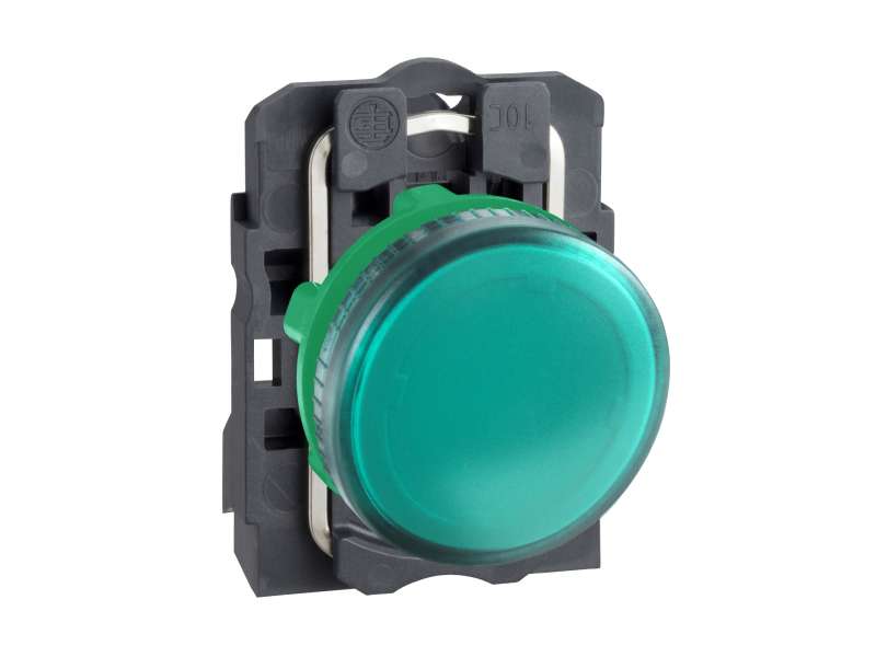 Schneider Electric Zelena kompletna signalna lampica Ø22 ravna sočiva za BA9s sijalicu 250V;XB5AV63