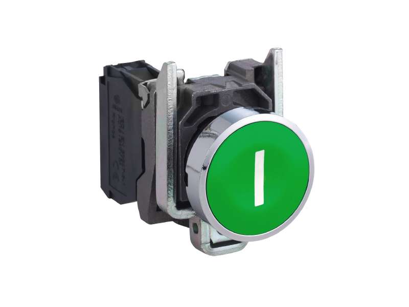 Schneider Electric Zeleni kompletni udubljeni taster Ø22 sa povratkom 1NO ''I'';XB4BA3311