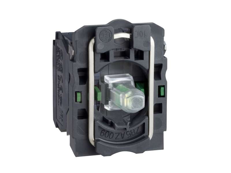 Schneider Electric Zeleni svetlosni blok sa montažnim elementom - integrisani LED 24V 2NO;ZB5AW0B33