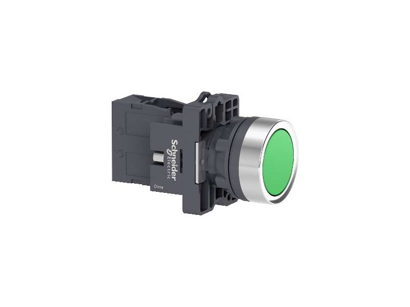Schneider Electric Zeleni taster sa okruglim okvirom Ø 22 - povratak pritiskom - 1NO;XA2EH031