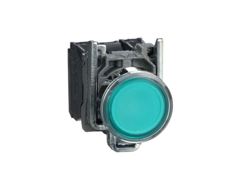 Schneider Electric Zeleni udubljeni kompl. svetleći taster Ø22 sa povratkom 1NO+1NC 110...120V;XB4BW33G5