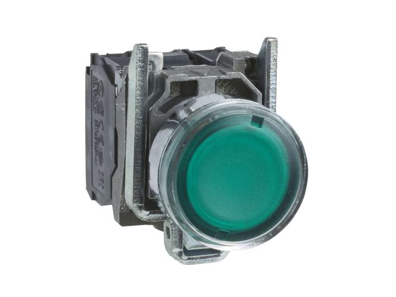 Schneider Electric Zeleni udubljeni kompl. svetleći taster Ø22 sa povratkom 1NO+1NC 220..240V;XB4BW33M5