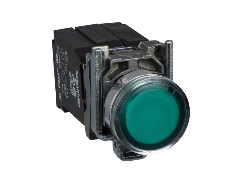 Schneider Electric Zeleni udubljeni kompletni svetleći taster Ø22 sa povratkom 1NO+1NC 110...120V;XB4BW3335