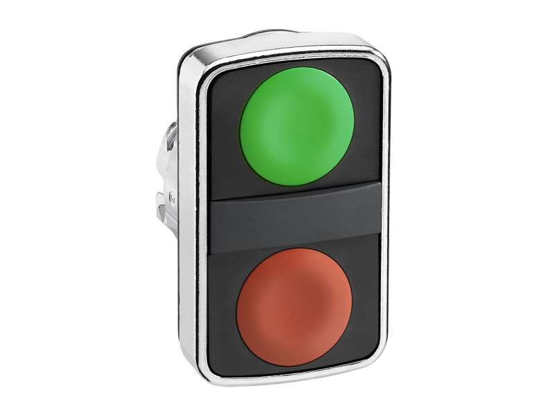 Schneider Electric Zeleni udubljeni/crveni udubljeni dvostruki taster Ø22 neobeleženo;ZB4BA7340