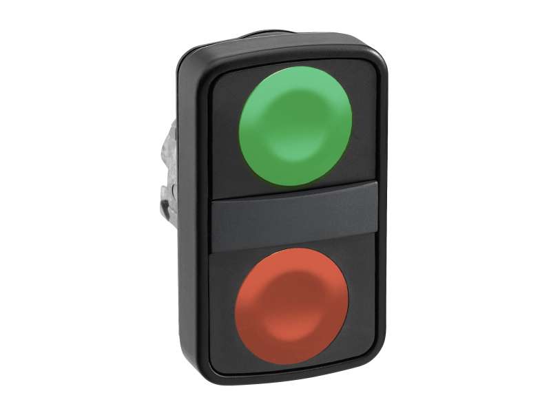 Schneider Electric Zeleni udubljeni/crveni udubljeni dvostruki taster Ø22 neobeleženo;ZB4BA73407