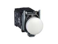 Schneider Electric Bela kompletna lampica Ø22 glatka sočiva integrisani LED 400V;XB4BV5B1