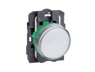 Schneider Electric Bela kompletna signalna lampica Ø22 ravna sočiva sa integrisanim LED 24V;XB5AVB1