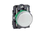 Schneider Electric Bela kompletna signalna lampica Ø22 ravna sočiva za BA9s sijalicu 250V;XB5AV61