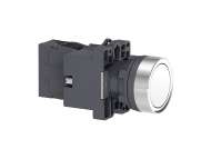 Schneider Electric Beli kompletni svetleći taster - Ø22 - udubljeni - 24V AC/DC - 1NO;XA2EW31B1