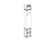 Schneider Electric Canalis - usponski distributivni vod - 1000A - 1 utičnica- 3L+N+PE - 0.8m - beli