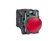 Schneider Electric Crvena kompletna signalna lampica Ø22 ravna sočiva sa BA9s sijalicom 220..240V;XB5AV44