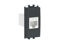 Schneider Electric Easy Styl, komunikaciona utičnica, RJ45 Cat 5 UTP, 1 modul, crna;LMR6232003