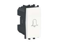 Schneider Electric Easy Styl, taster, sa simbolom zvona, 1 modul, beli; LMR0130001