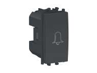 Schneider Electric Easy Styl, taster, sa simbolom zvona, 1 modul, crni;LMR0130003