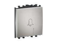 Schneider Electric Easy Styl, taster, sa simbolom zvona, 2 modula, srebrni;LMR1432004
