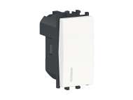 Schneider Electric Easy Styl, taster, za upravljanje, 1 modul, beli;LMR1121001
