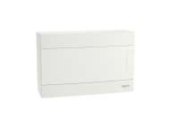 Schneider Electric Easy9 EU, nadgradna tabla, 1x12 M, 2 priključna bloka PE/N, bela vrata; EZ9EUD112
