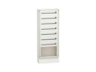 Schneider Electric Enclosure, PrismaSeT G, for modular devices, floor standing, W600mm, H1530mm (7R + incomer), IP30, with front plates, Pack 250; 