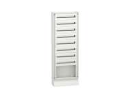 Schneider Electric Enclosure, PrismaSeT G, for modular devices, floor standing, W600mm, H1680mm (8R + incomer), IP30, with front plates, Pack 250; 