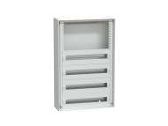 Schneider Electric Enclosure, PrismaSeT G, for modular devices, wall mounted, W600mm, H930mm (4R + incomer), IP30, with front plates, Pack 250; LVS