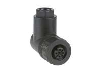 Schneider Electric female, M12, 4-pin, elbowed connector - cable gland Pg 7;XZCC12FCP40B