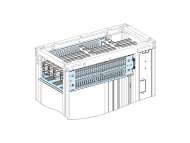 Schneider Electric Front and rear barriers, PrismaSeT P, form 2 horizontal partitioning, height 4M, for enclosures W650 D600; LVS04966