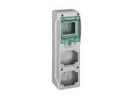 Schneider Electric Kaedra - za utičnice- 2 otvora - 1 x 4 modula - 1 priključni blok;13176
