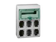 Schneider Electric Kaedra - za utičnice- 6 otvora - 1 x 12 modula - 1 priključni blok;13181